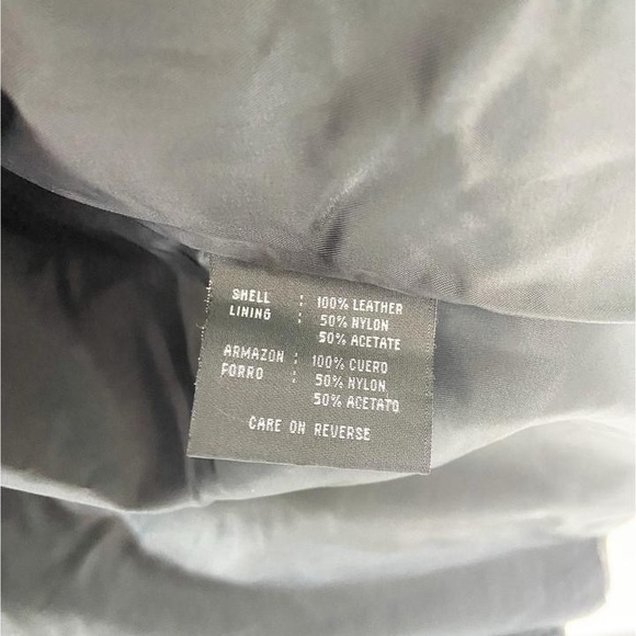 Black Leather Zip-Front Jacket - Picture 7 of 7